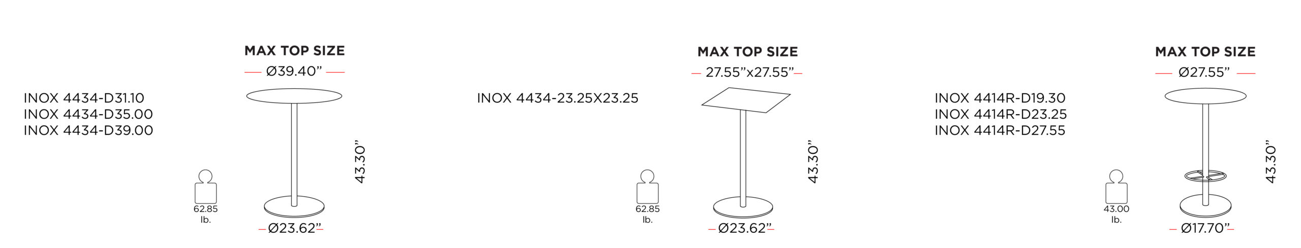 Couteau de table inox prestige aloa location